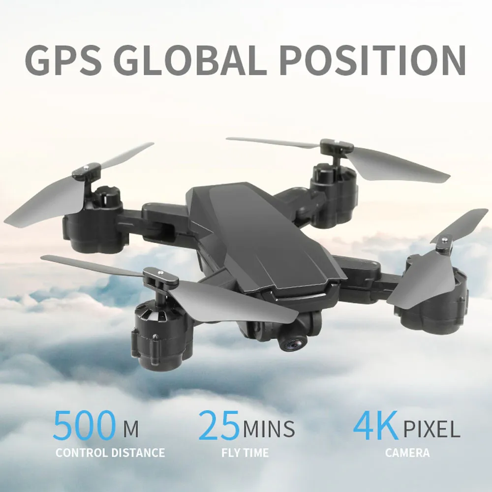 Дрон H3 gps 4K HD Двойная камера 6 миллионов пикселей RC Квадрокоптер 120 градусов широкий угол 5G Wifi FPV Дрон gps следуем за мной