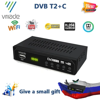 

Vmade DVB-T2 digital TV Set-Top Box HD 1080P H.264 decoder DVB T2 TV Tuner support USB WIFI Youtube Dobly TV BOX digital receive