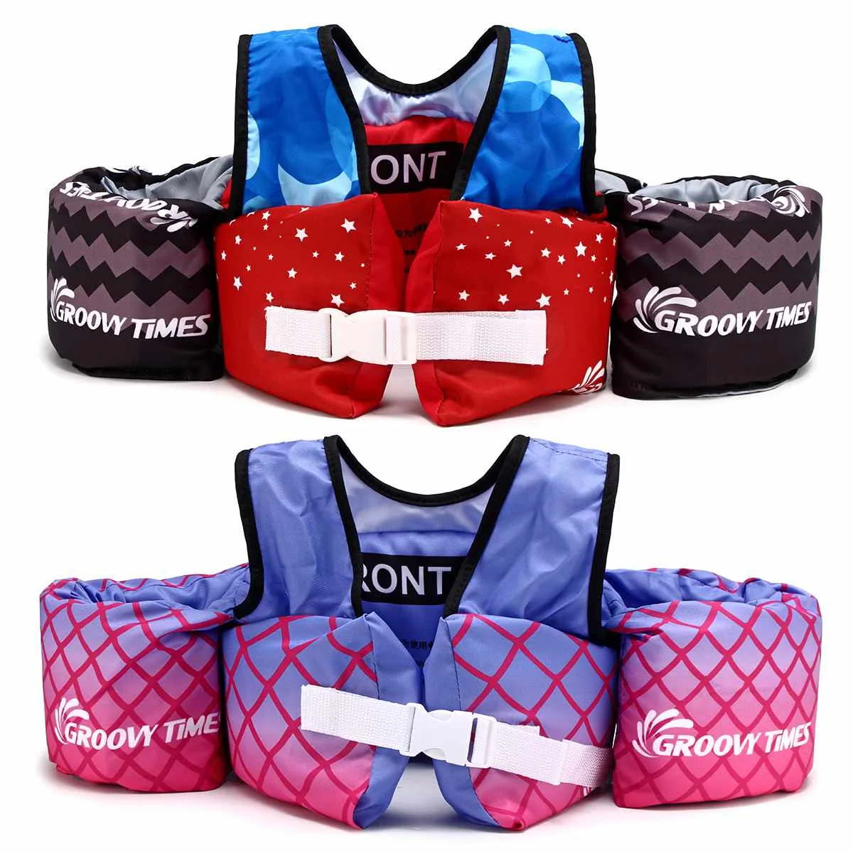 

Children Buoyancy Life Vest Toddler Swimming Inflatable Baby Arm Safety Water Float Jacket Boating Drifting Waistcoat 2 Patterns