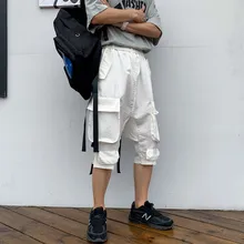 Осенние новые мужские японские Молодежные трехмерные Свободные повседневные укороченные брюки с несколькими карманами для студентов M-2XL