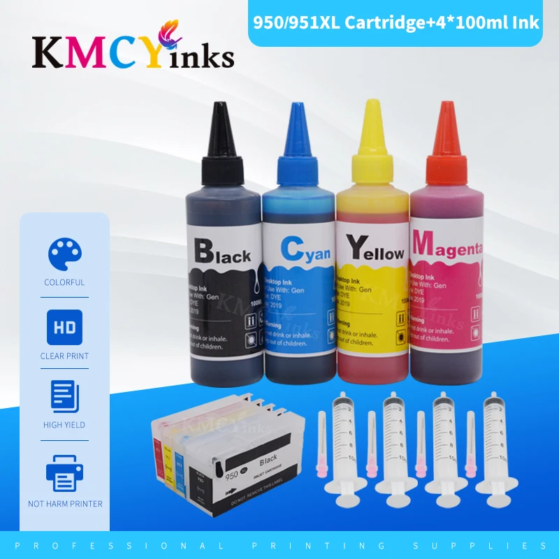 Картридж KMCYinks для HP 950 951xl 951 картридж чернильный многоразовый Officejet Pro 8100 8600 8610 8620