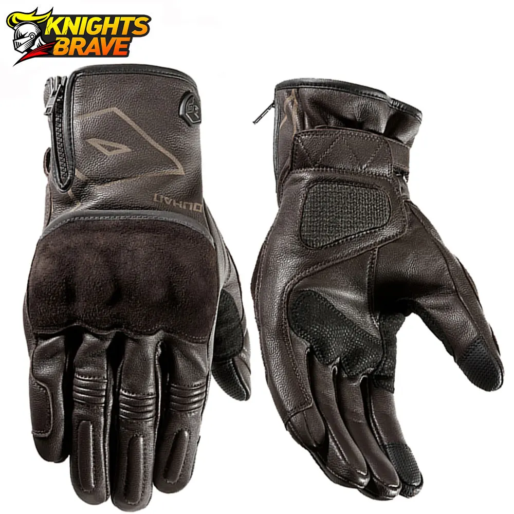

Водонепроницаемые мотоциклетные перчатки из кожи с защитой от падения