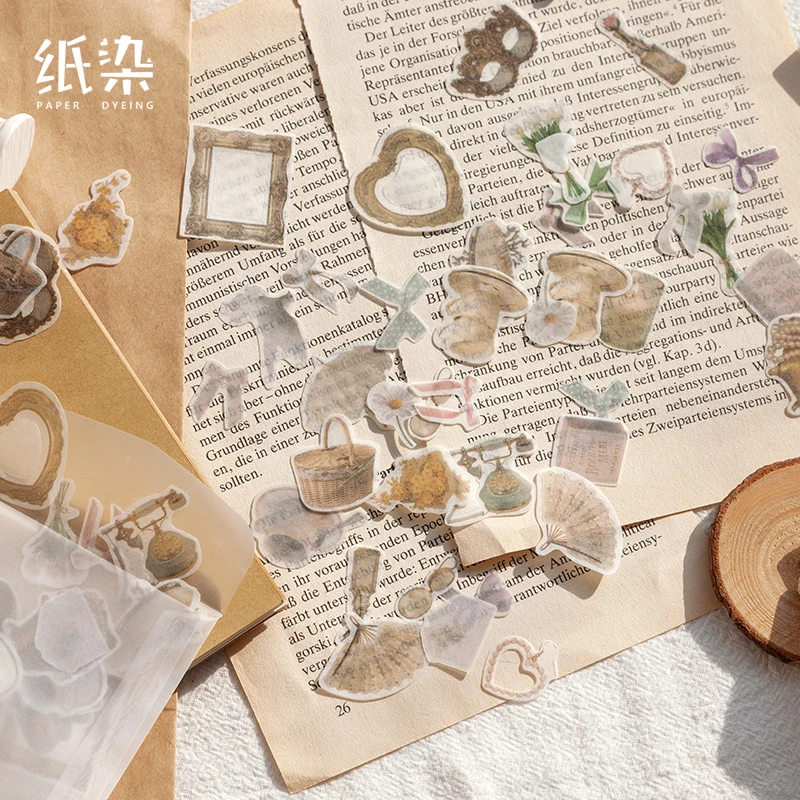 retro old time series bullet journal decorative stickers scrapbooking