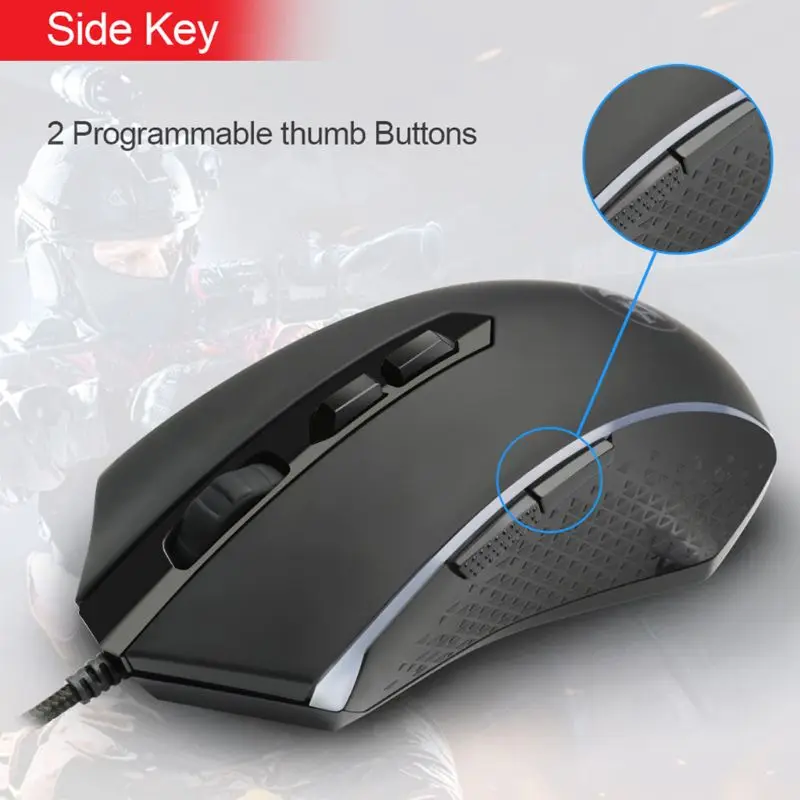 Redragon M710 USB Wired Gaming Mouse Backlit 5600 DPI 7 Programmable Button E65A 2