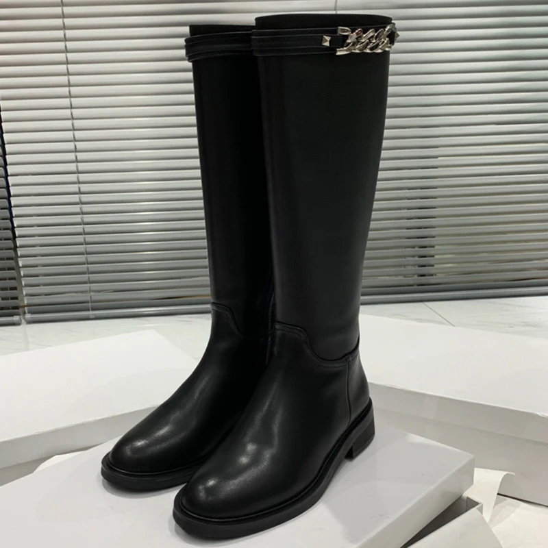 

Topwomen Women Boots Genuine Leather Boots Over Knee Genuine Leather High Quality Boots Women38-41