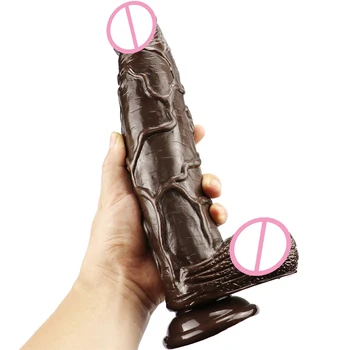 30*5.5 Cm Super Huge Dildo Giant Black Big Dick Anal Butt Large Dong Realistic Penis Female Masturbator Sex Toys for Women 3