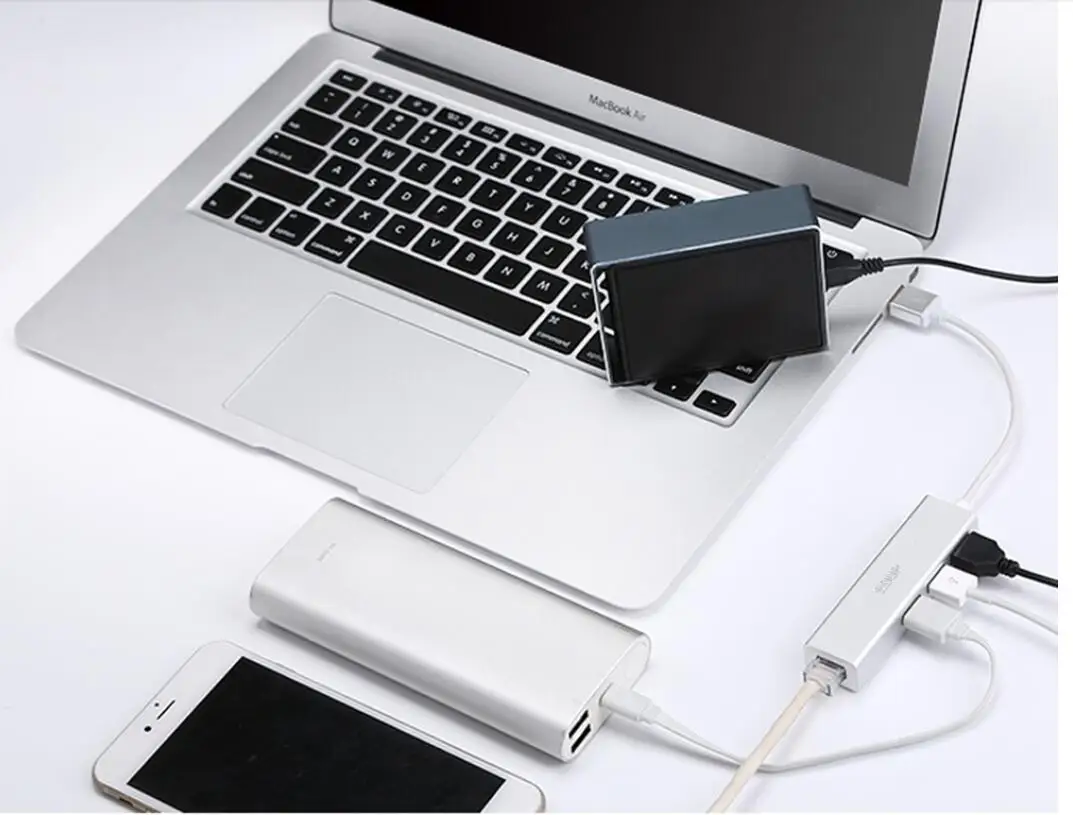 Быстрая USB 3,0 концентратор Gigabit Ethernet сетевой адаптер 3 порта USB 3,0 для RJ45 10/100 MBP Lan Карта для Macbook Windows Mac OS