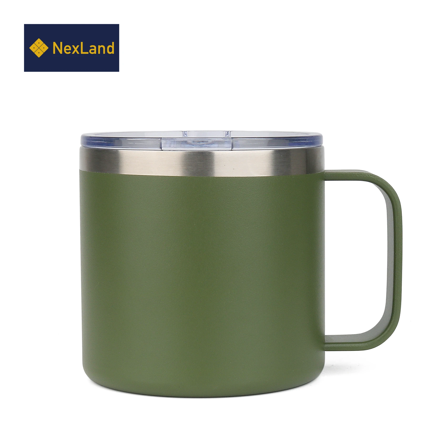 NexLand MG1 14OZ Insulated Camping Mug with Lid and Handle Vacuum Stainless Steel Coffee Cup 400ml | Спорт и развлечения
