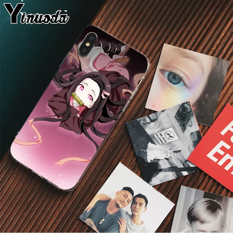 Yinuoda Demon Slayer Kimetsu no Yaiba Colorful Cute Phone Accessories Case for Apple iPhone 8 7 6 6S Plus X XS MAX 5 5S SE XR