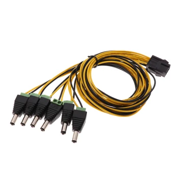 

ATX PCI-E Express 6 pin to 6pcs DC 5.5X2.5mm Plugs of Gridseed Mini Cable