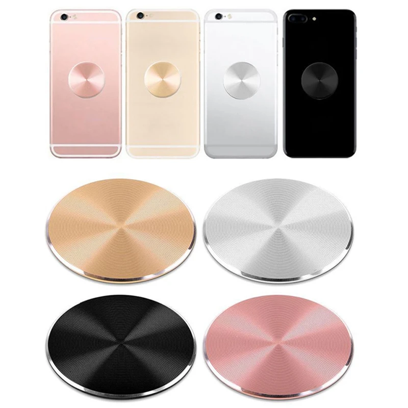 Plating Aluminum Alloy Sticker on Magnetic Car Holder for Huawei Y9 2019 Metal Sheet Mount Magnet Honor 9 10 Lite | Мобильные