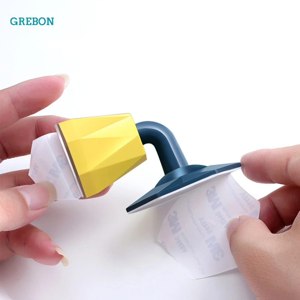 silicone door stopper rubber floor holder for door against impact 3m double-side tape wall protection anti-Collision bumper