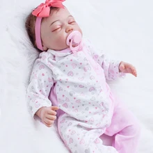High quality Super simulated Silicone Reborn Baby Doll Toy sleeping newborn babies Amazing Painting Bebe reborn collection Doll