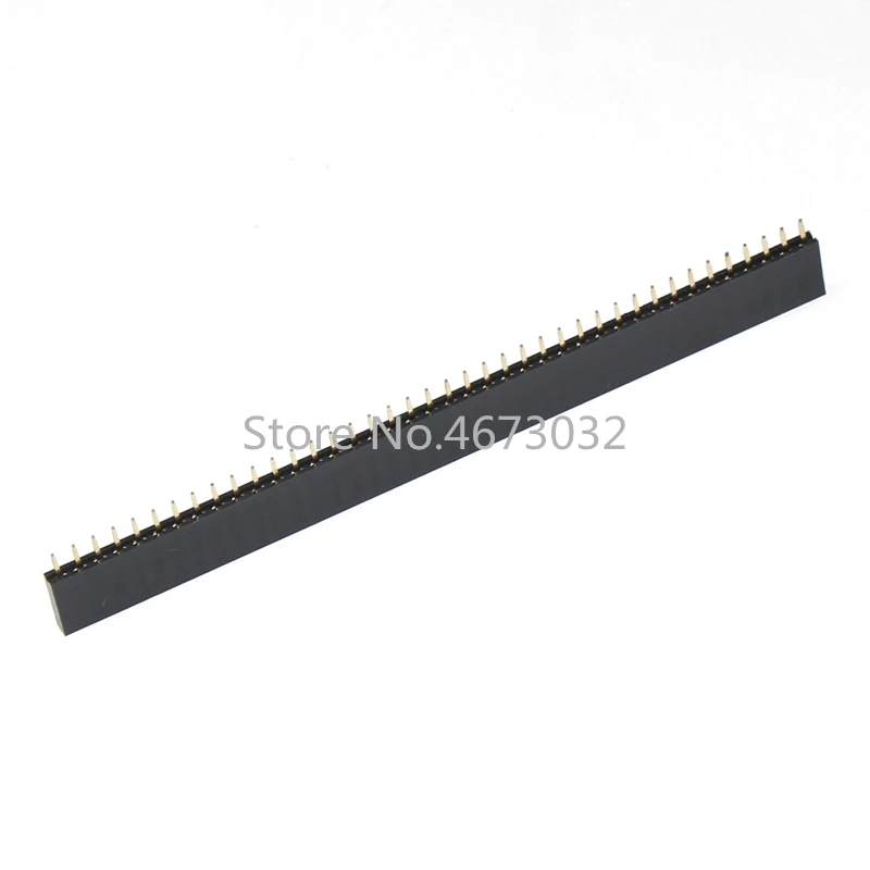 1X40 PIN Single Row Straight FEMALE PIN HEADER 2.54MM PITCH Strip Connector Socket 140 40p 40PIN 40 FOR PCB arduino 10PCS pin header,pcb connector