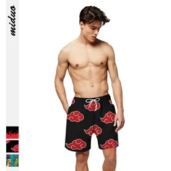 Anime Uzumaki Akatsuki Cosplay Short Pants Vacation Beach Pants Sportwear Boys Men for Spring Summer 3D Printing Shorts