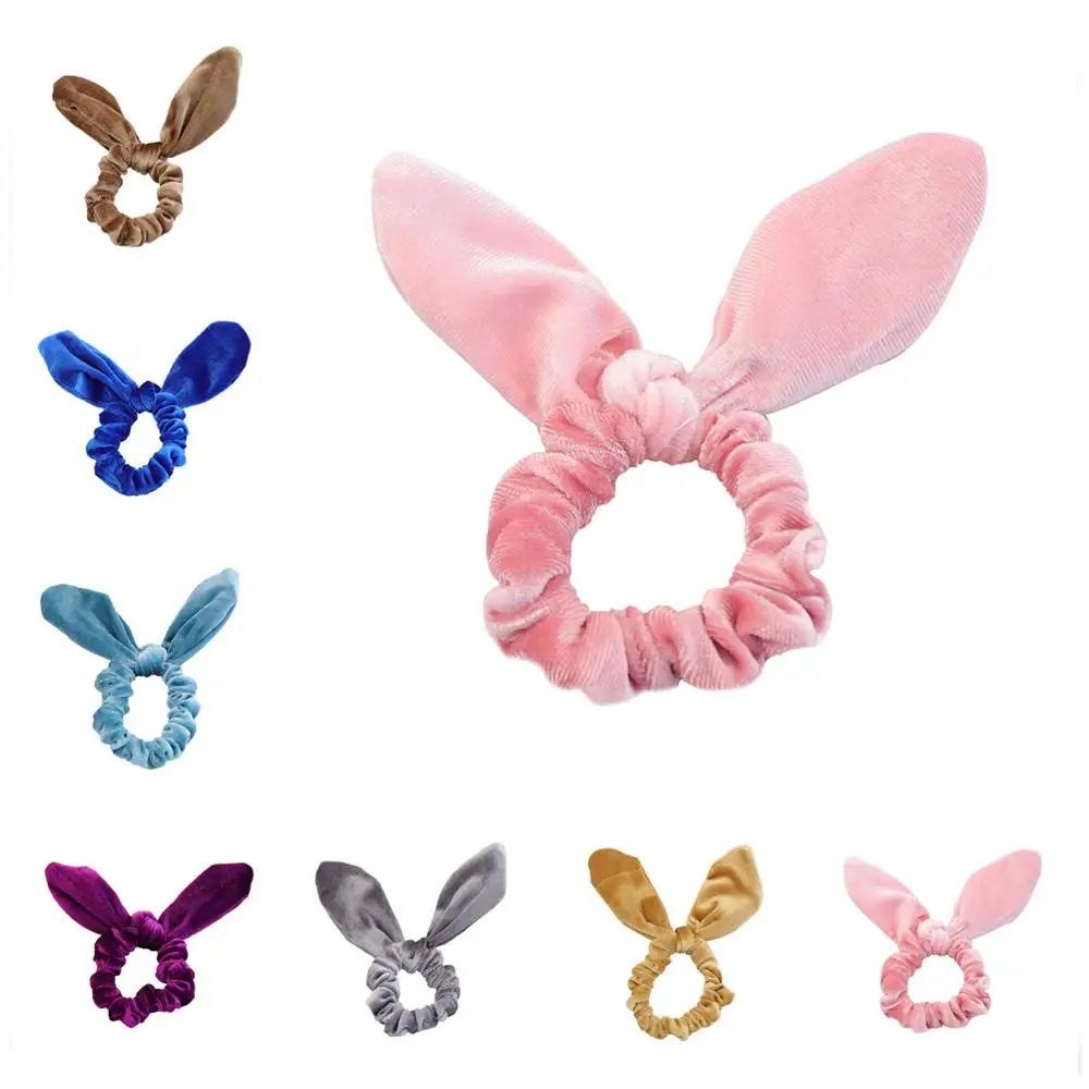 

Резинка для волос Женская бархатная, с кроличьими ушками