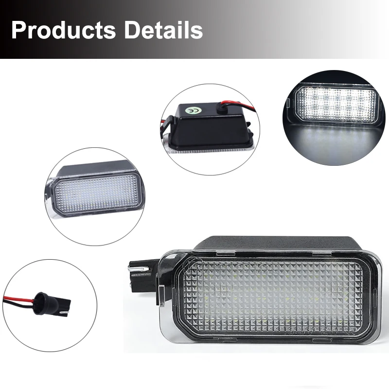 2 шт. 6000K белый 18 SMD светодиодный светильник номерного знака в сборе для Ford C Max Transit