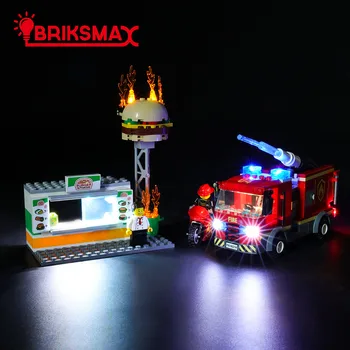 

BriksMax Led Light Up Kit For City Series Burger Bar Fire Rescue Building Blocks Compatible With 60214 (NOT Include Model)