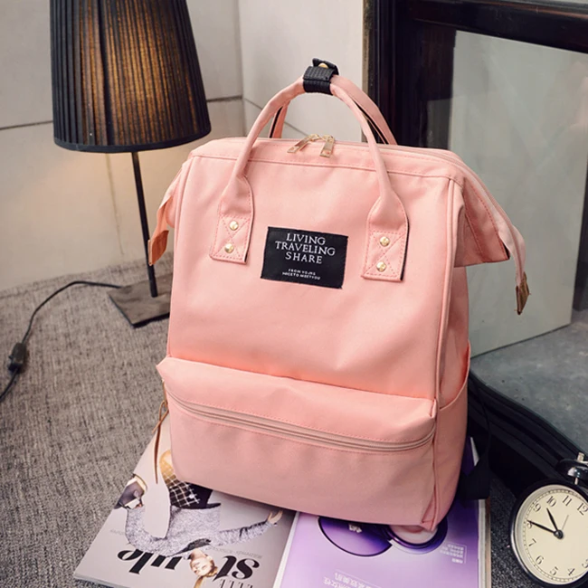 Fashion Backpack High-capacity Knapsack Women Backpack Pure Color Teenager Backpack Female Bag Mochila Bagpack Shoulder Bag 2019