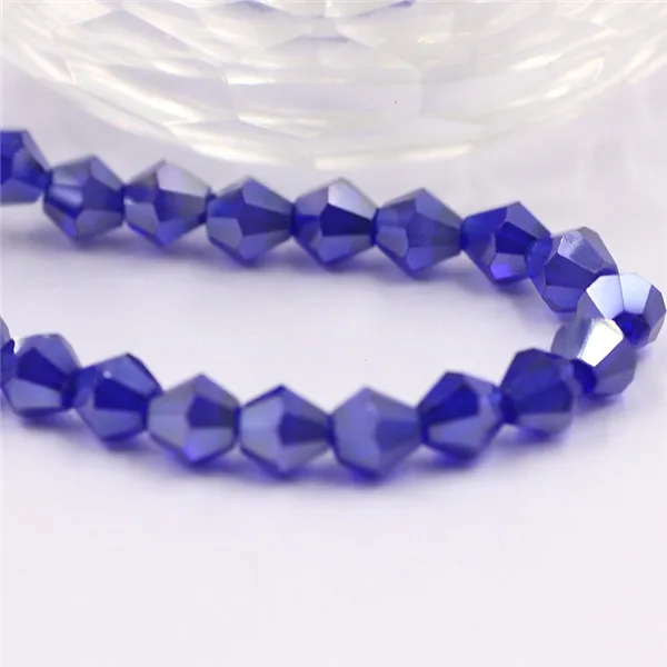 deep blue ab ZHUBI 2/3/4/6 мм AAA светящийся свободные конусообразные бусины Стекло шарик AB амулеты разделители с украшением в виде кристаллов бисера DIY аксессуары для изготовления браслетов joyeria - Цвет: deep blue ab