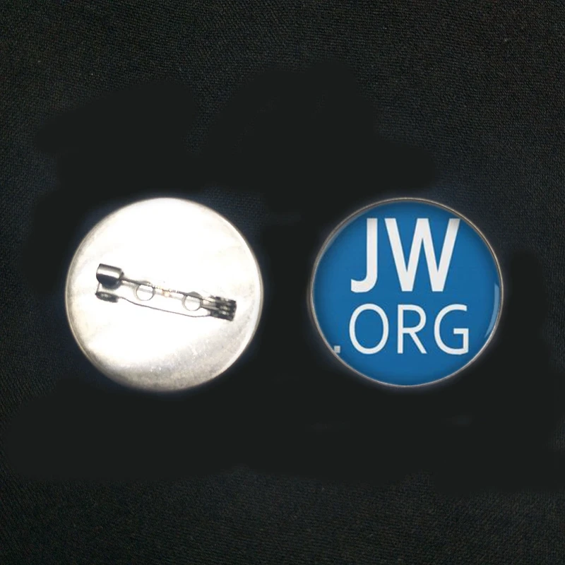 /Новая брошь JW. ORG из нержавеющей стали для Отца и Сына, выпуклая стеклянная круглая булавка, мужская и женская брошь, значок, подарок - Окраска металла: 1