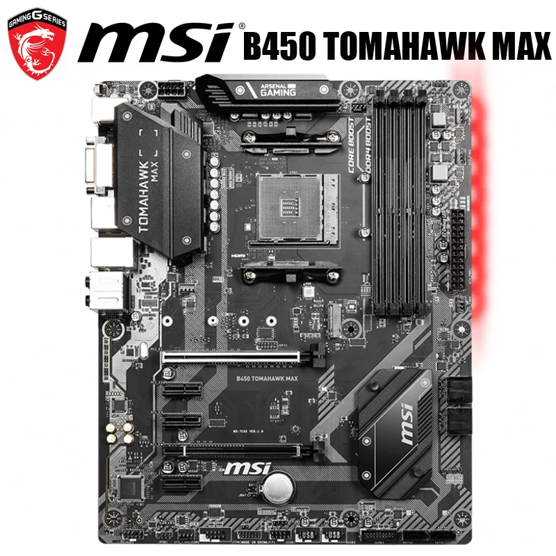 Разъем AM4 MSI B450 TOMAHAWK MAX системная плата Amd Ryzen 3rd ЦПУ Am4 игровой M.2 оригинальная