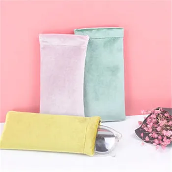 

Sunglasses Fleece Bag Multi Solid Color Eyeglasses Protective Soft Cover Portable Container Case Durable Lentes Glasses Bag
