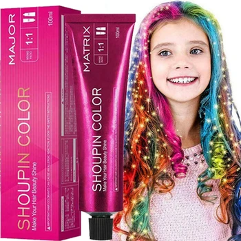 

100ml Beginner Natural Hair Dye Universal Punk Style Party Permanent Smooth Professional Smoked Gray DIY Hair Dye Cream