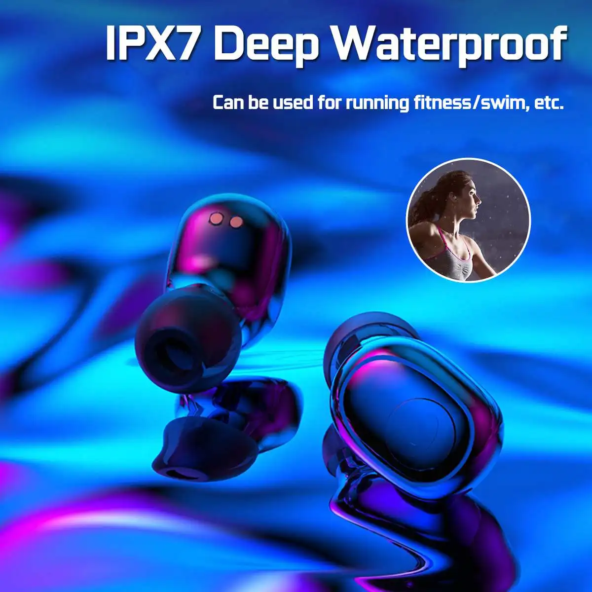 5,0 TWS bluetooth 3500 мАч зарядный чехол, стерео звук, беспроводной Ipx7, глубокая Водонепроницаемая гарнитура, светодиодный дисплей для мобильного телефона