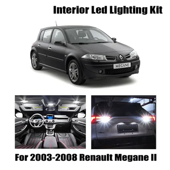 

10pcs Canbus Error Free LED Bulbs Reading Dome Trunk Light Interior Kit For 2003-2008 Renault Megane II 2 MK2 License Plate Lamp