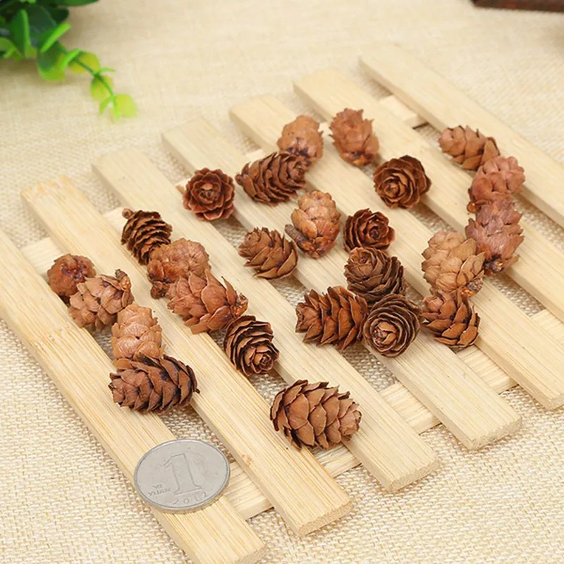10 шт. Мини Декоративные Pinecone сосновые шишки Pinecone для рождественской елки топперы ваза чаша наполнитель дисплеи ремесла домашний декор