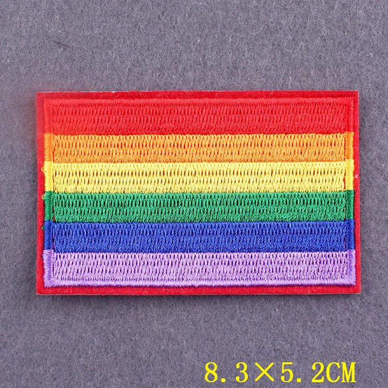 Love is Love Badges Gay Pride LGBT Patch Iron On Patches For Clothing Stickers Rainbow Patches On Clothes Stripes Accessory