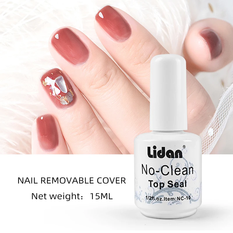 

15ml No Seal Varnish Transparent Lacquer Top Coat Soak Off UV Gel Nail Polish LED Nail Primer Builder Manicure Base Coat