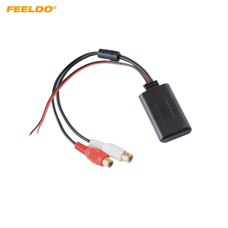 

FEELDO Универсальный автомобильный CD беспроводной Bluetooth модуль аудио AUX адаптер с 2-RCA штекер AUX вход для музыки беспроводной AUX кабель
