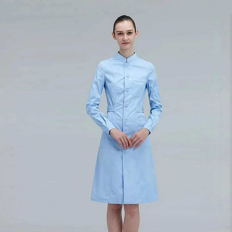 New models Stylish and elegant Hospital nurse uniform Summer Short-sleeve Medical Clothing Beautician Pharmacy White lab coat