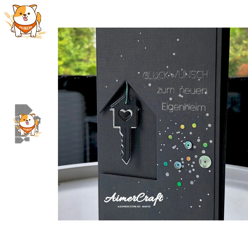 

Key House Creative Metal Cutting Dies Scrapbooking Stencil DIY Decorative Embossing Craft Die Cuts Card Making New Dies For 2019