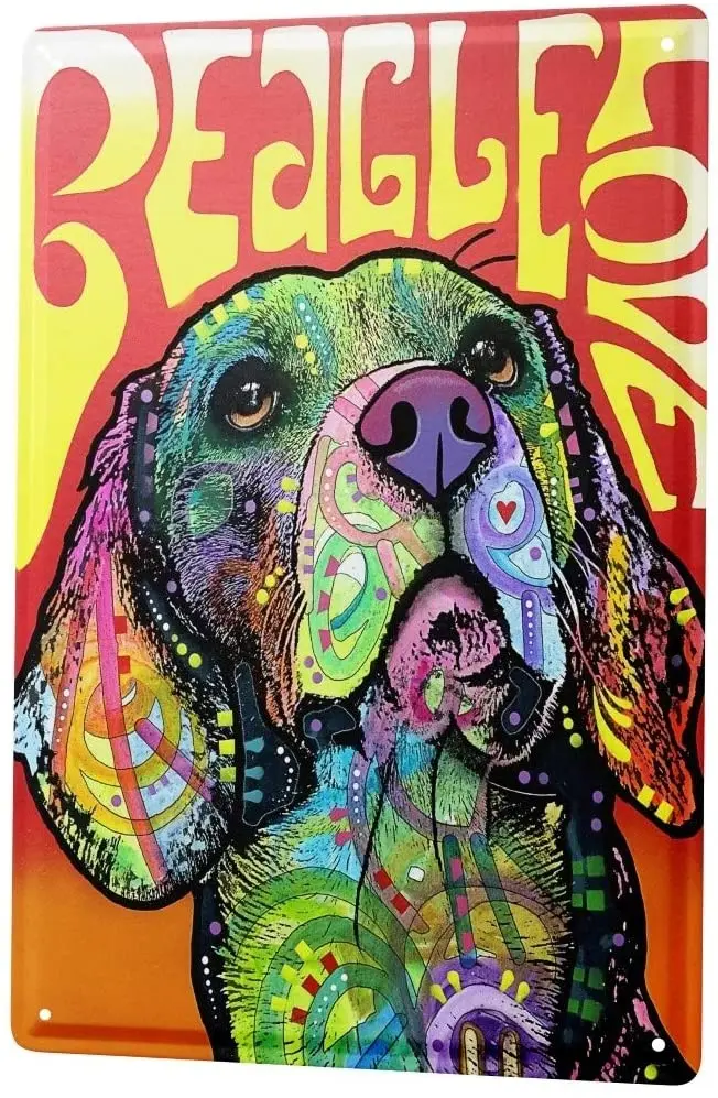 

SINCE 2004 Tin Sign Metal Plate Decorative Sign Home Decor Plaques Breed Beagle