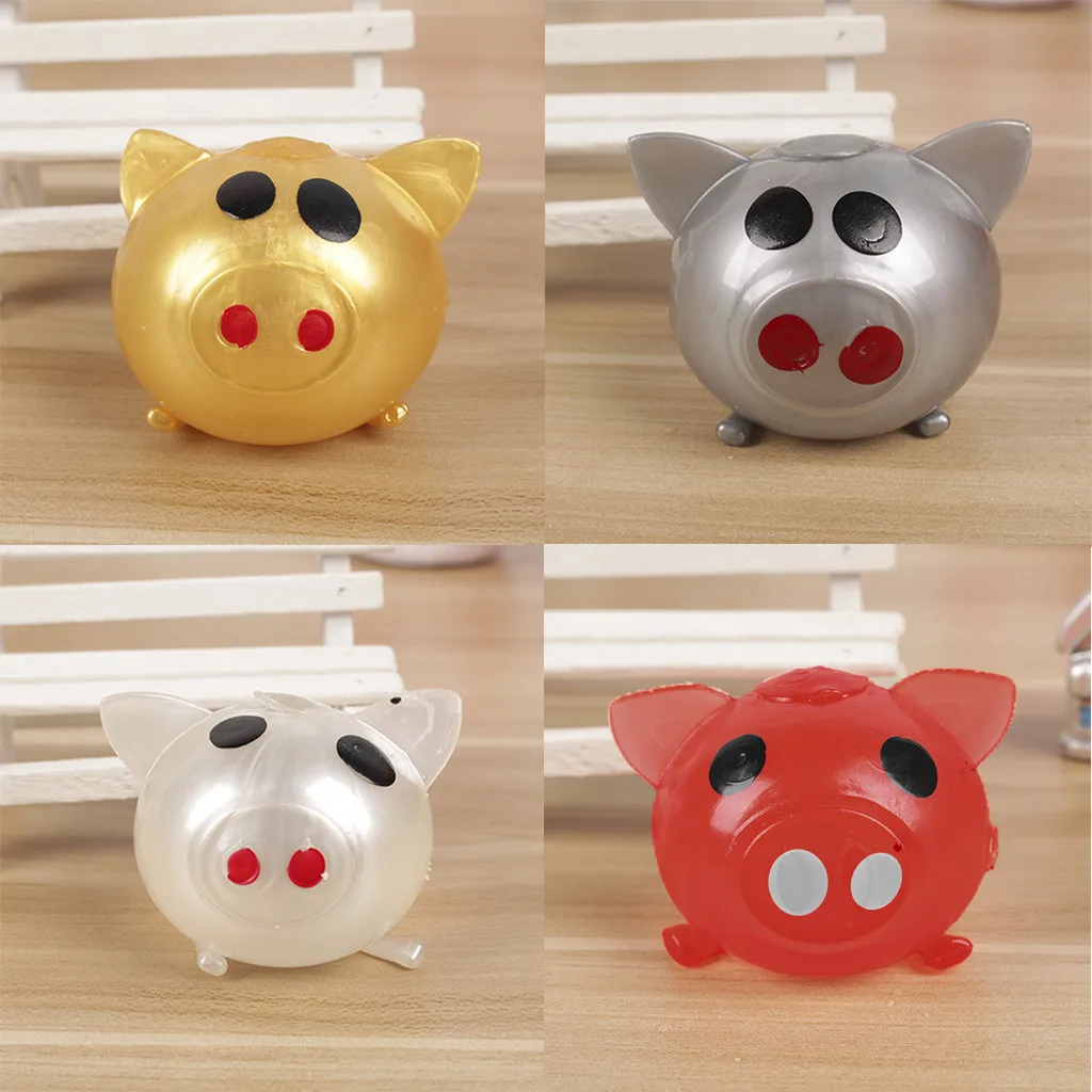 1 шт. симпатичная игрушка Jello Pig Антистресс мяч свинка с водой вентиляционная