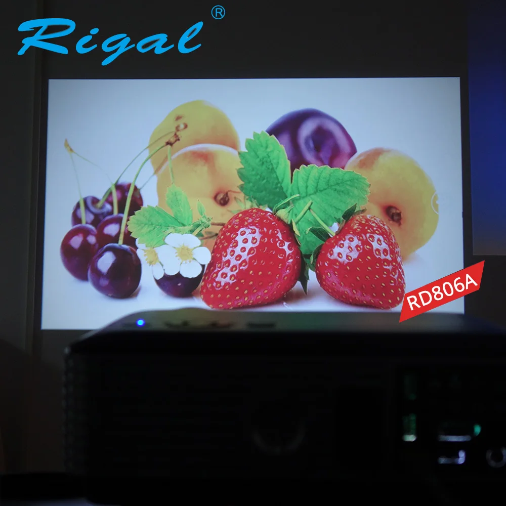 Rigal проектор RD806AW LED умный Android WIFI 5000люмен 3D 720P домашний кинотеатр TV LCD