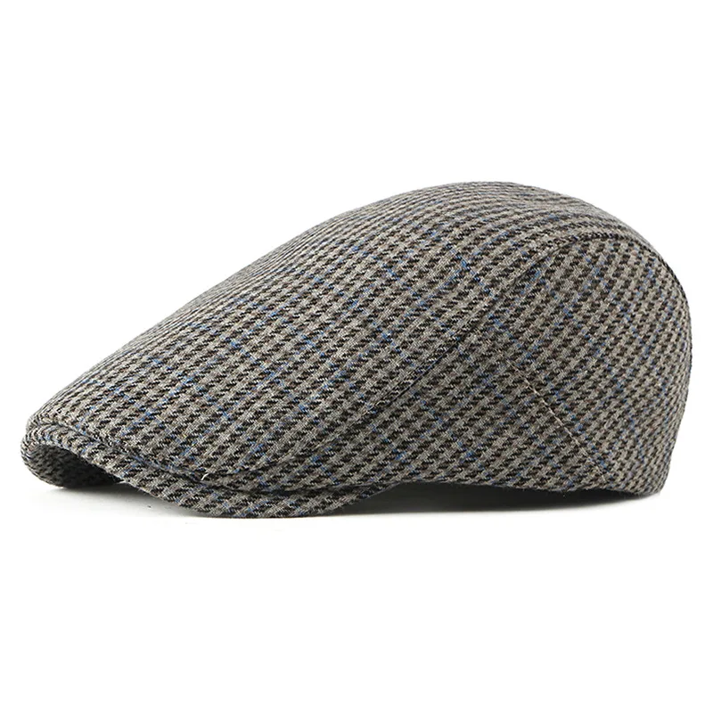 Gray beret FS британский стиль,, мужские хлопковые береты, шапка, шапки, Осень-зима, модная плоская шапка s для мужчин, шапка, Классический берет в стиле винтаж, шапка - Цвет: Gray beret