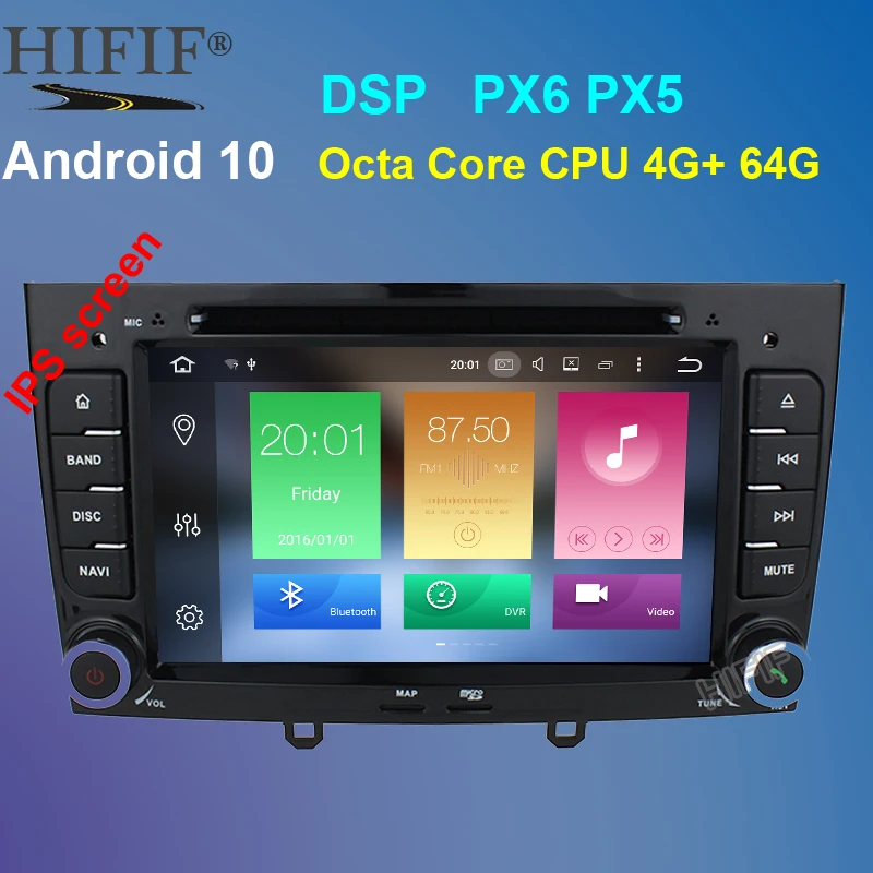 IPS 8/4 Core PX6 Android 10 OS специальный автомобильный DVD для Peugeot 408 2010 2011 и 308 I (T7) 2008 с