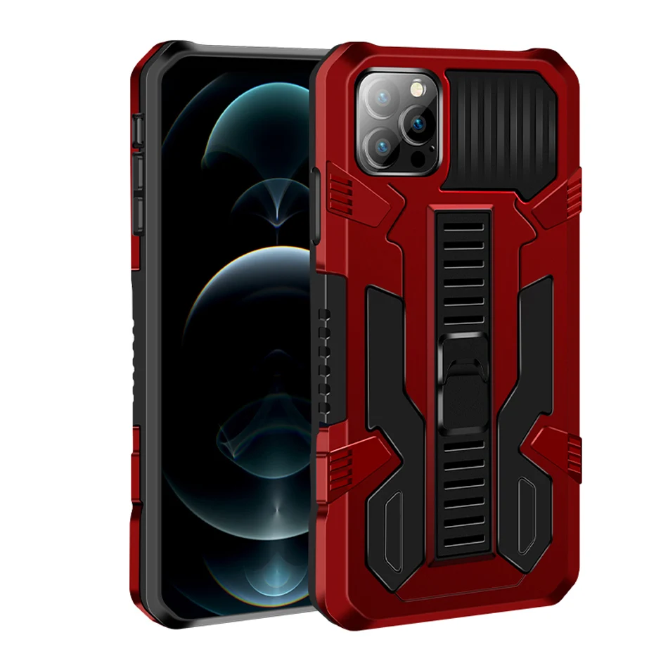 Shockproof Phone Case For iPhone 6 7 8 Plus X XR XS MAX SE 2020 Anti-Fall Kickstand Protective Cover For iPhone 11 12 Pro Max Shockproof Phone Case For iPhone 6 7 8 Plus X XR XS MAX SE 2020 Anti-Fall Kickstand Protective Cover For iPhone 11 12 Pro Max