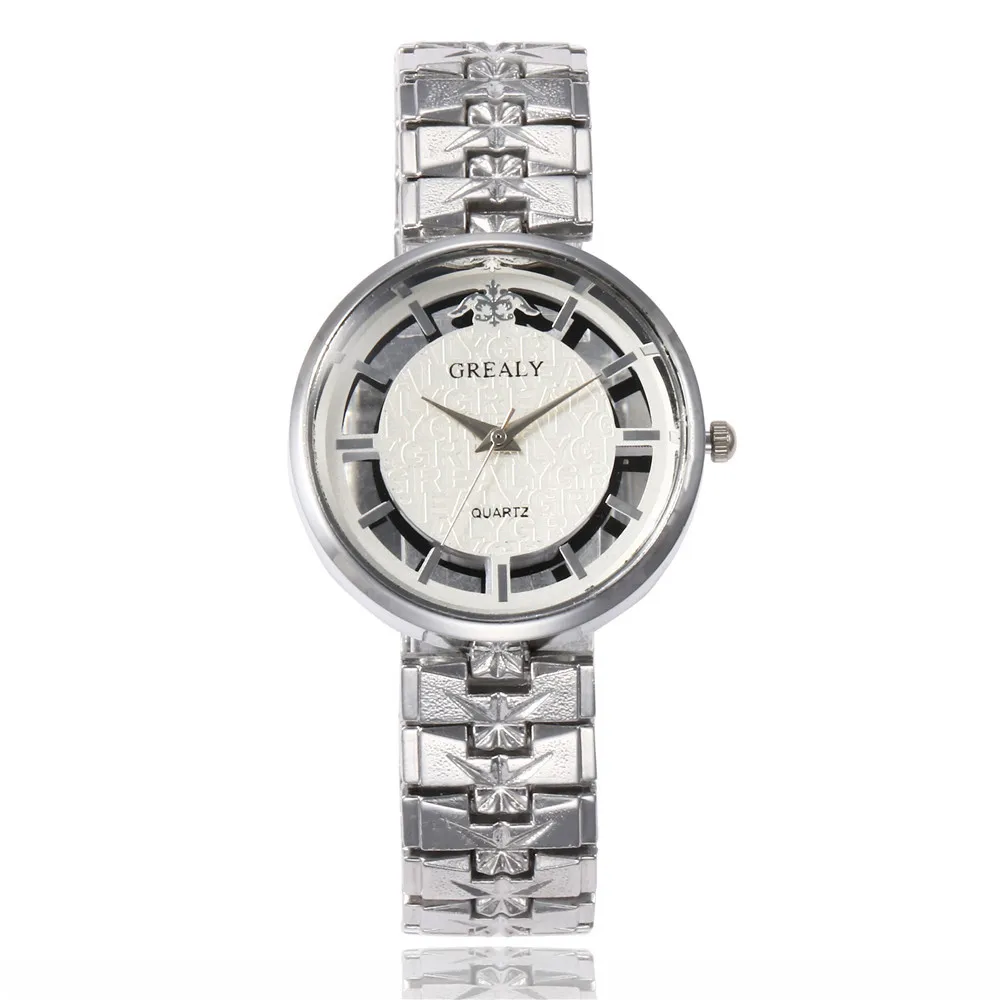 

Europe And America Fashion Models Women's Steel Belt Watch Glorious Cool Double-Sided Hollow out Steel Belt Ladies' Watch Women'