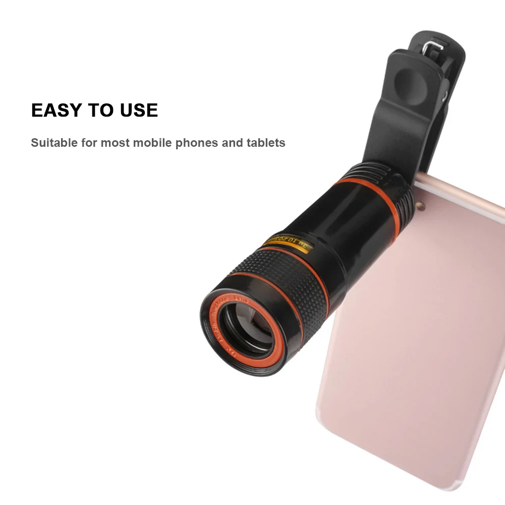 

12X Optical Zoom Telescope Camera Lens High Clear Phone Telescope for iPhone 6 7 Samsung Sony LFX-ING