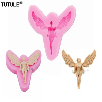 

Angel goddess silicone mold, goddess,sugarcraft,resin,polymer clay mould soap wax plaster icing chocolate food use mould