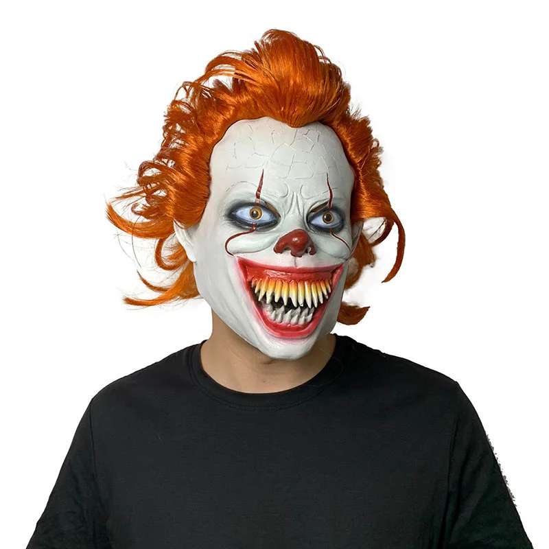 Хэллоуин Стивен Кинг это Chapter два Pennywise костюм клоуна для косплея комбинезон для мужчин Хэллоуин костюм - Цвет: Mask Style D