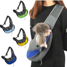 Pet Puppy Carrier Открытый Путешествия собака сумка сетка Оксфорд один комфорт Слинг Сумка