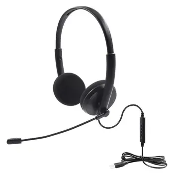 

Comfortable USB Wired Headset Lightweight Computer Heaphone Earphone with Microphone for Online Lessons Conference
