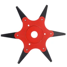 6 Teeth Brush Cutter Blade Razors Trimmer Metal Blades Trimmer Head 65Mn Garden Grass Trimmer Head for Lawn Mower