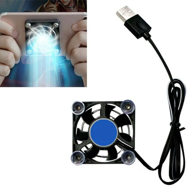 

Black USB Cooling Pad Controller Tablet Portable Fan Holder Phone Cooler Rapid L29K